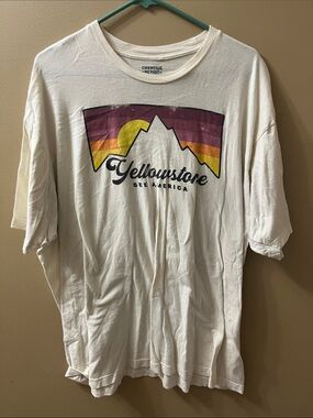 Creative Recreation White Yellowstone Sunset Graphic Tee